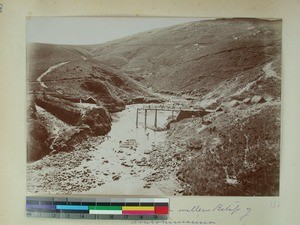 A bridge at Fitamalama, in a valley between Betafo and Ambohimasina, Madagascar, 1906