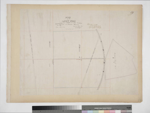 Map of a County Road South from the Depot at San Gabriel through the old Howard Rancho