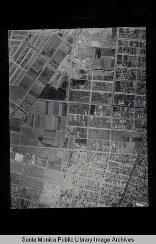 Aerial survey of the City of Santa Monica north to south (north on right side of the image) south of Santa Monica Blvd. (Job#C235-G6) flown in June 1928