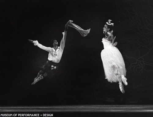 Jean Charles Gil and another dancer in Bournonville's La Sylphide, circa 1980s-1990s