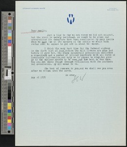 Stewart Edward White, letter, 1935-05-14, to Hamlin Garland