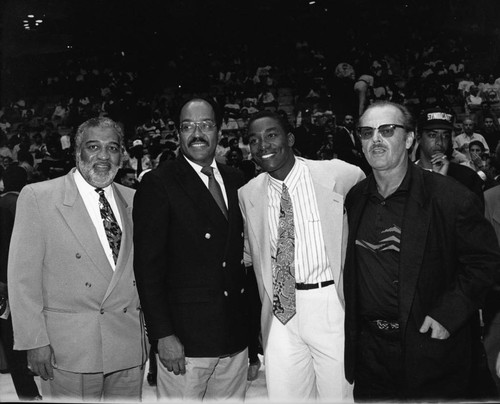 Victor Julien, William H. Gray III, Isiah Thomas, and Jack Nicholson, Los Angeles,1989