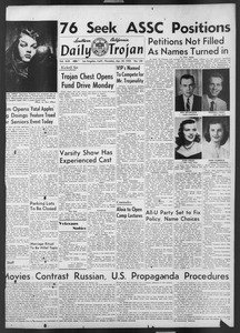Daily Trojan, Vol. 43, No. 120, April 24, 1952