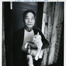 Man with a Cat in Locke, Ca