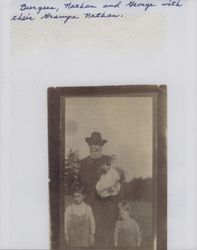 Nathan J. Titus with his grandsons, Freestone, California, 1909