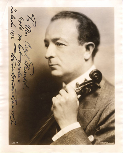 Autographed publicity portrait of Paul Kochanski