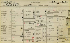 WPA household census for 1554 PARMER, Los Angeles