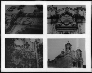 Four views of Mexican architecture taken from the street