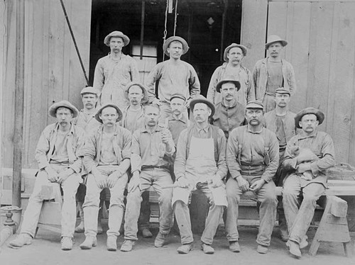 Mining crew at Harvard Mine, Jamestown