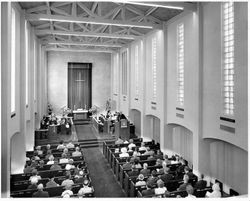 Interior view of the Methodist Church of Petaluma, California, October 18, 1964