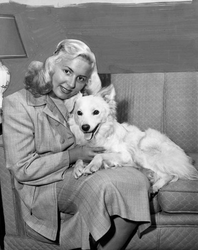 Darrylin Zanuck and dog