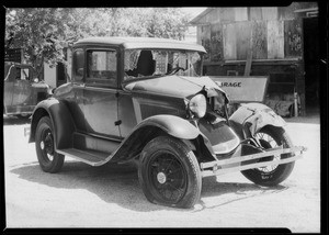 Ford coupe, Parsons garage, Paul Caron, owner, Rosemead, CA, 1933