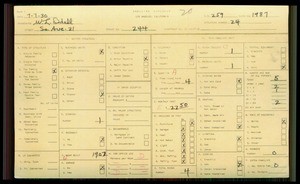 WPA household census for 244 S AVENUE 21, Los Angeles