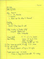 Notes on video shooting schedule, 9-20-91