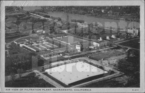 Air View of Filtration Plant, Sacramento, California