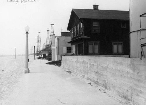 Houses and oil rigs, east end of Venice