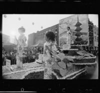 Nisei Week Festival parade float in Little Tokyo, Los Angeles, 1971