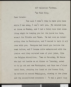 Zulime Garland, letter, to Lorado Taft