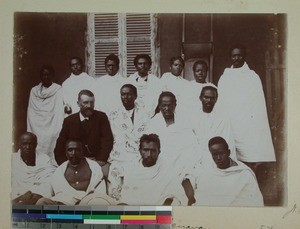 Martin Meeg together with revival leaders, Soatanana, Madagascar, 1901