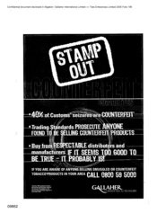 [Gallaher reports on smuggled and counterfeit products]