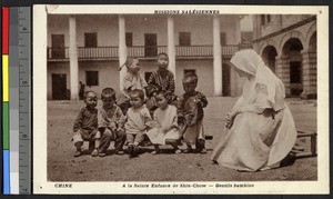 Little children at the Salesian mission, China, ca.1920-1940