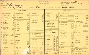WPA household census for 421 ROSE AVE, Los Angeles County