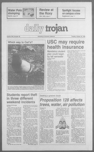 Daily Trojan, Vol. 113, No. 40, October 30, 1990