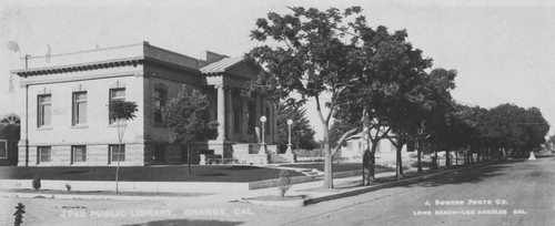 Orange Public Library, Carnegie building, 407 East Chapman Avenue, Orange, California, ca. 1910
