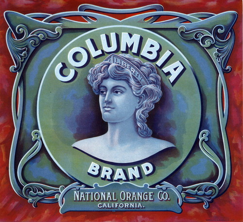 Crate label, "Columbia Brand." National Orange Co. California