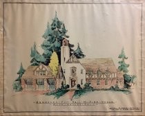 Mill Valley City Hall and Firehouse architectual rendering, date unknown