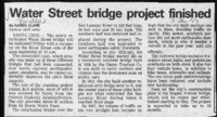 Water Street bridge project finished