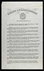 State of Mississippi Legislature House concurrent resolution no. 94, commending Arenia Mallory, 1974