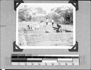 Laying the foundations in Lusubilo, Nyasa, Tanzania, 1935