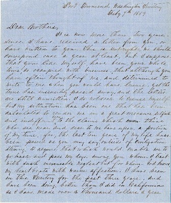 Letter from Augustin Hibbard to [Ashley & William Hibbard] Feb7