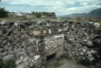 Monte Albán Site, stone wall close-up, 1982 or 1985