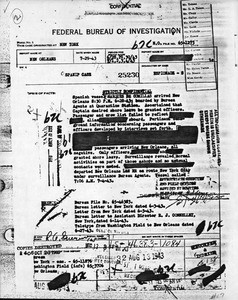 Federal Bureau of Investigation (FBI). Spanip documents, July-August 1943