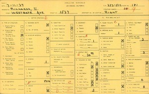 WPA household census for 1537 WESTGATE AVE, Los Angeles