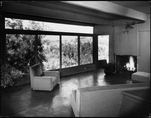 Interior view of the Daugherty Residence, Los Angeles