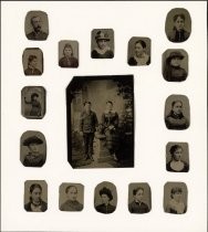 Collection of tintype photographs of unidentified Reed family members, date unknown