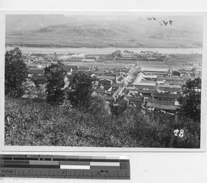 A view of the city at Linjiang, China, 1937