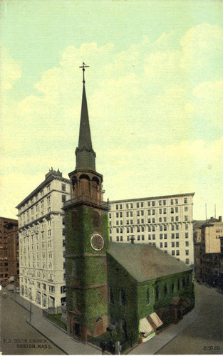 Postcard, Old South Church