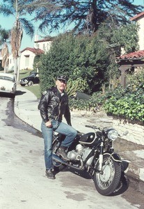 Blue Max Motorcycle Club member Hal Hegge with BMW motorcycle