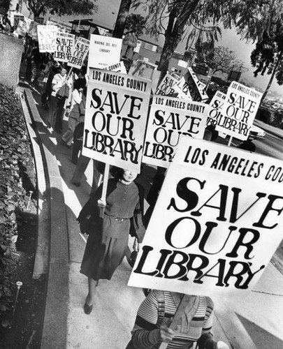 "Save Our Library" rally