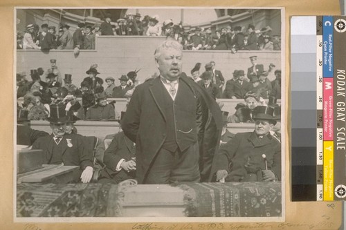 Mr. [?] talking at the P.P.I. [Panama-Pacific International] Exposition Opening 1915