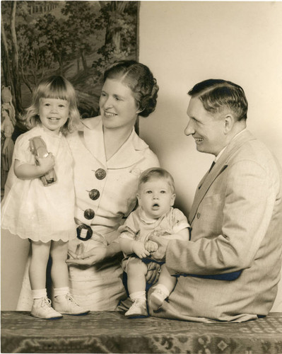 Helen and George Pepperdine with Marilyn and George II in 1937