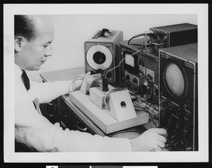 Male worker at the International Electronic Research Corporation, ca.1950