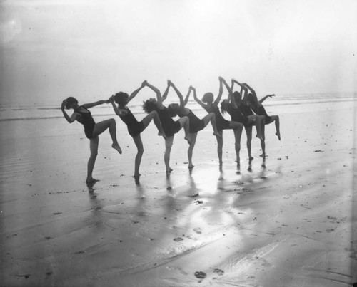 Newman dancers on the beach