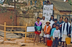Mission at the bottom - City Mission in Madagascar. One of the small projects FLM (Fiangonana L
