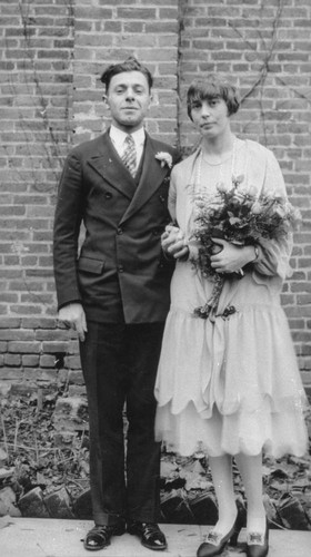 Wedding Portrait of Harry Franklin and Clara May Miller Zink