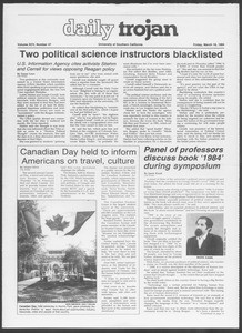 Daily Trojan, Vol. 95, No. 47, March 16, 1984